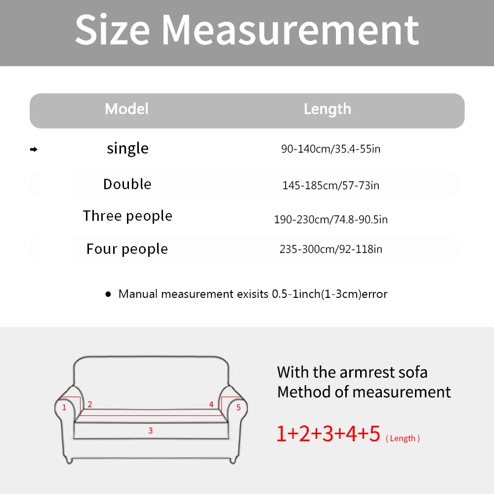 Стрейч диванных чехлов протектор мебели полиэстер Loveseat крышка M l XL XXL XXXL XXXXL 1/2/3/4-seater Arm накидки на стулья для Гостиная