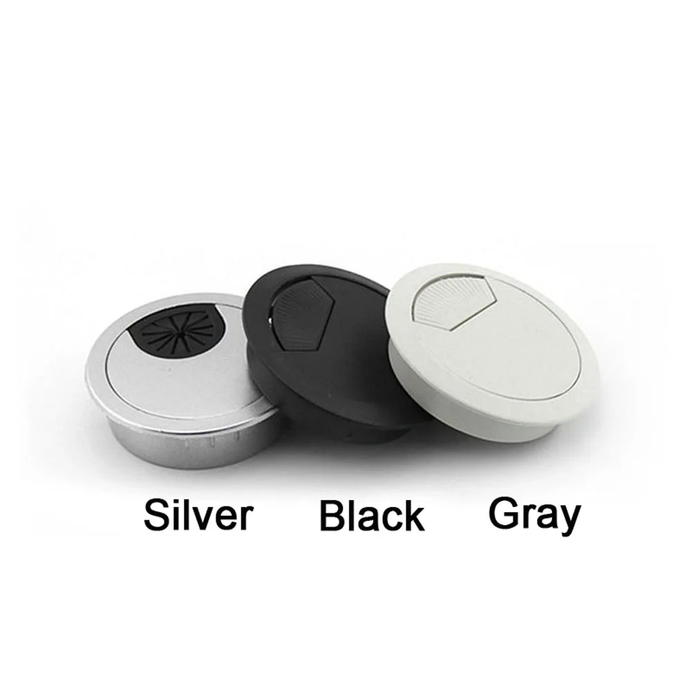 Description Picture 3 of item1/2/5/10pcs 35mm 50mm 53mm 60mm 80mm PC Computer Desk Plastic Grommet Table Cable Tidy Wire Hole Cover Cap Plug