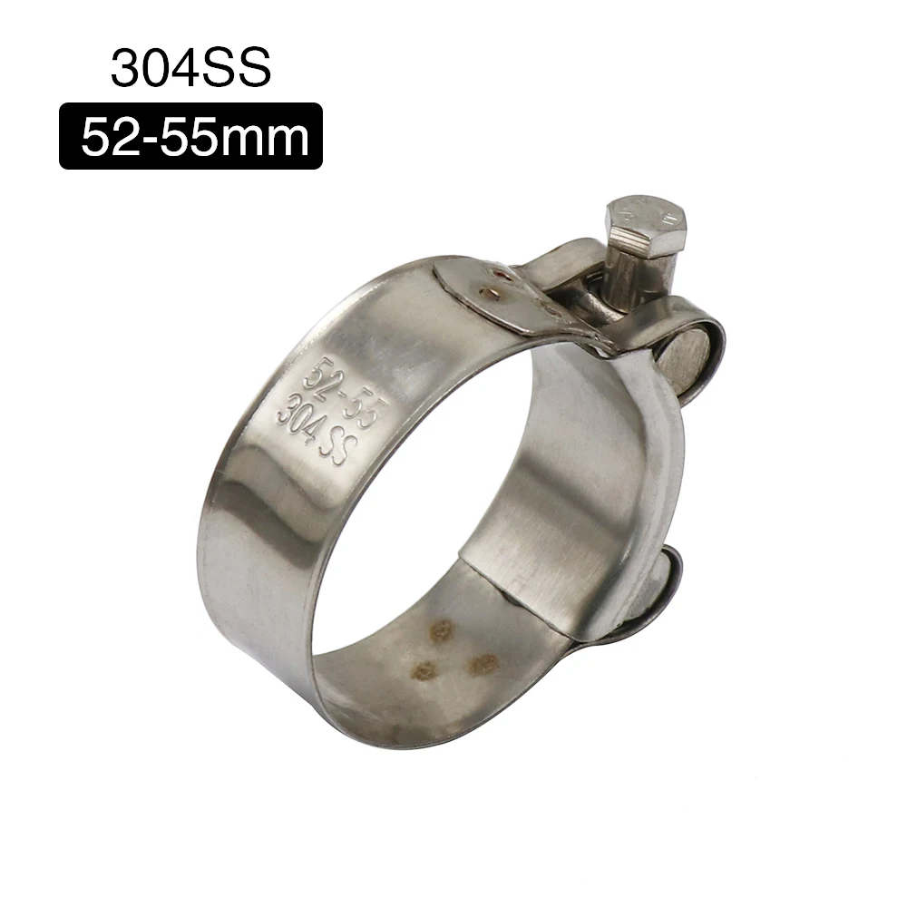 52-55mm ZSDTRP, 28, 35, 39, 43, 47, 51, 55, 59, 63 мм, для мотоцикла, нержавеющая сталь, для полосы, выхлопной зажим, комплект, подходит для мотоцикла, глушитель - Цвет: 52-55mm