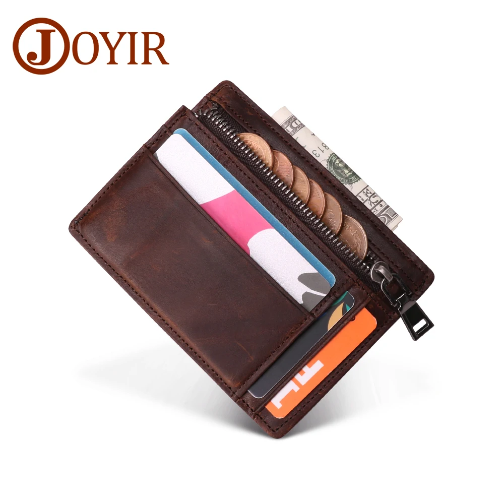 Joyir из натуральной кожи держатель для карт бумажник RFID Кредитная карта ID держатель для карт кошелек для монет Чехол для Для мужчин маленький кошелек мужской Portomonee
