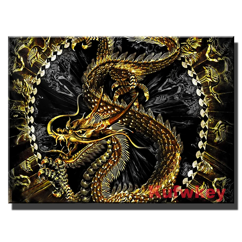 Chinese Dragon Full Drill DIY 5D Diamond Painting Cross Stitch Kits Mosaic Art 