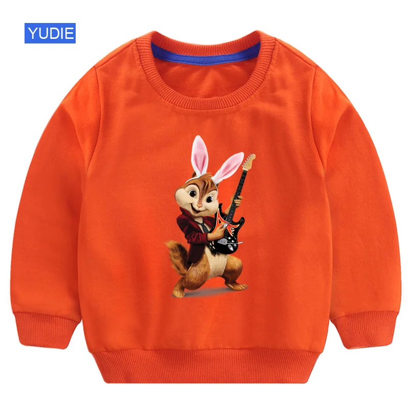 

toddler girl sweatshirt kids clothes Baby boy sweatshirt 2019 autumn streetwear Alvin and The Chipmunks white toddler winter top