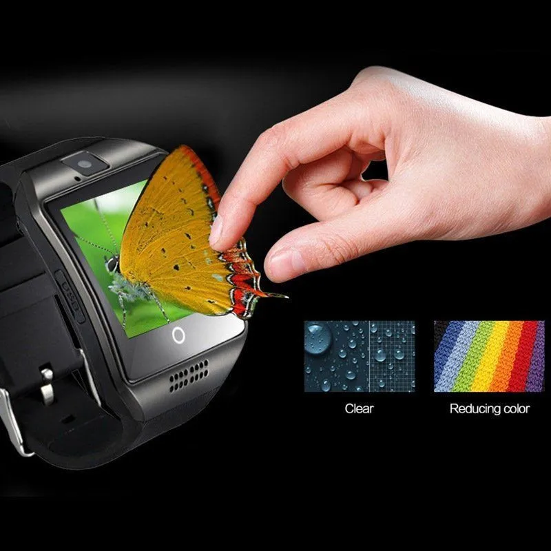 Q18 Смарт часы Bluetooth Сенсорный экран наручные телефон камера TF MP3 SIM для Android IOS