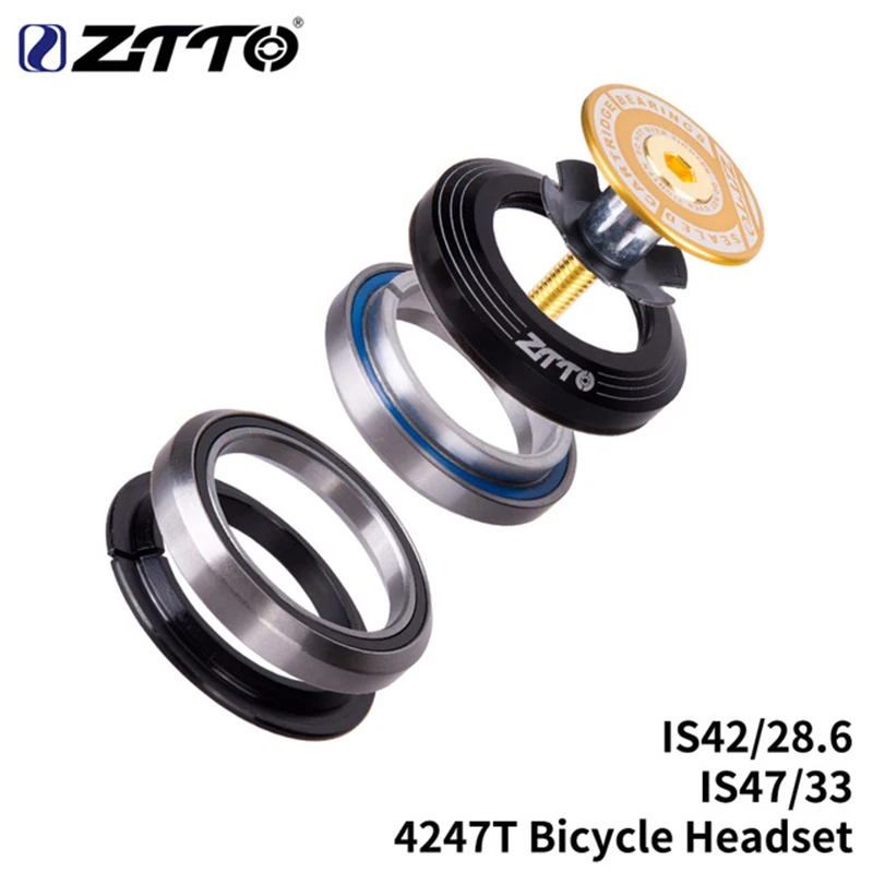 ZTTO велосипедный подшипник гарнитура 42 мм 47 1 1/8 &quot 1/4&quot 25 дюймов 33 коническая