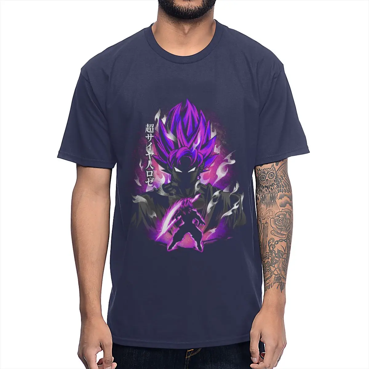 Pria Tees Goku Hitam Super Saiyan Rose 