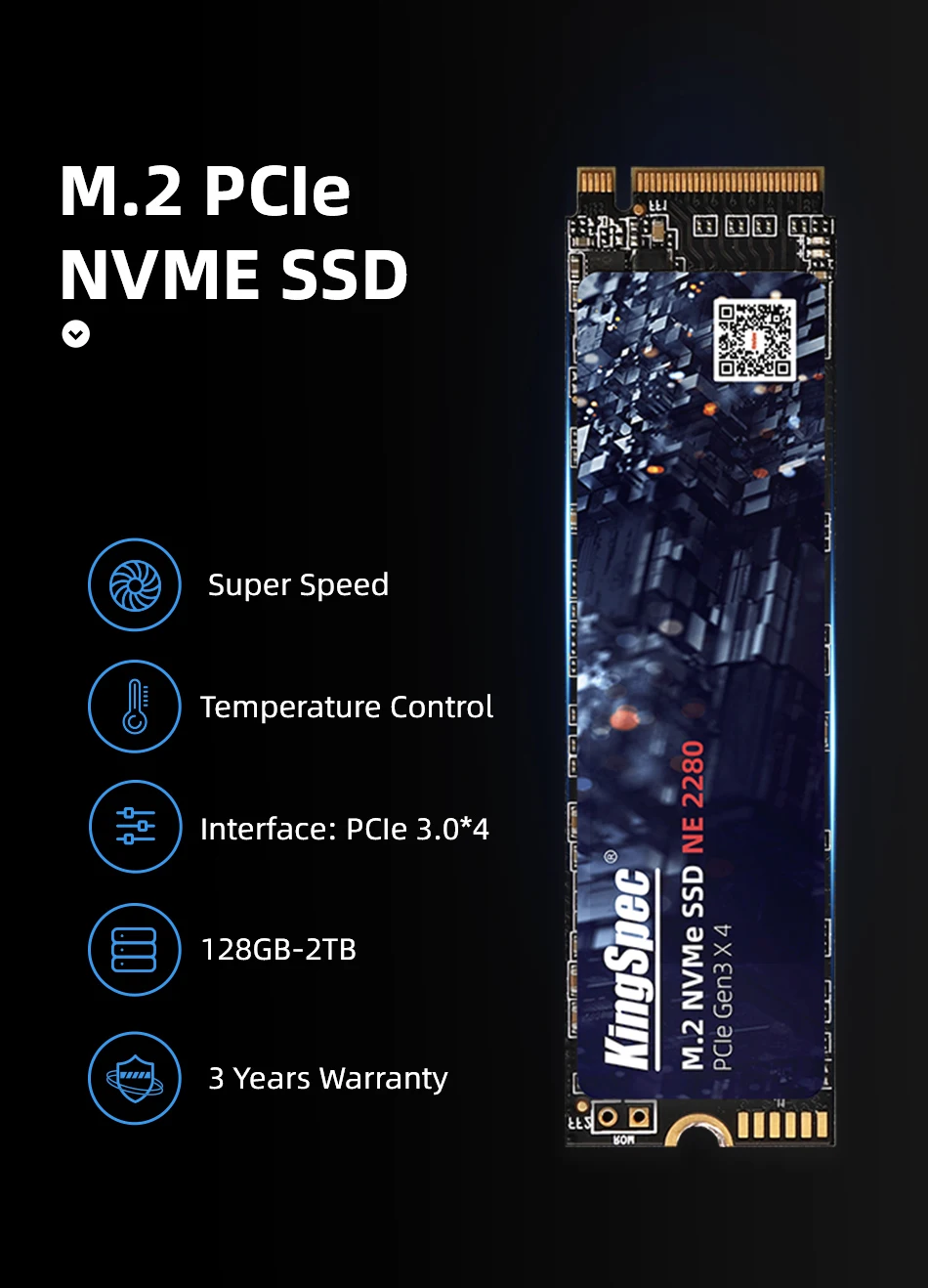 KingSpec M2 SSD NVMe 256GB 512GB 1TB 128GB M.2 2280 PCIe SSD Internal Solid State Drive for Laptop Desktop SSD Drive internal solid state drives