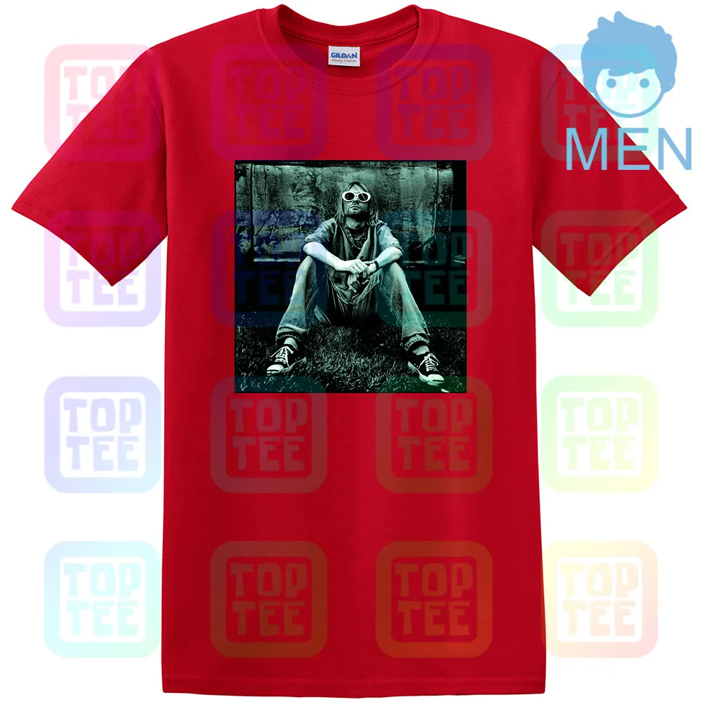 MEN-RED Курт Кобейн, Нирвана Новая мужская черная футболка Grudge Rock 90's Rock - Цвет: MEN-RED