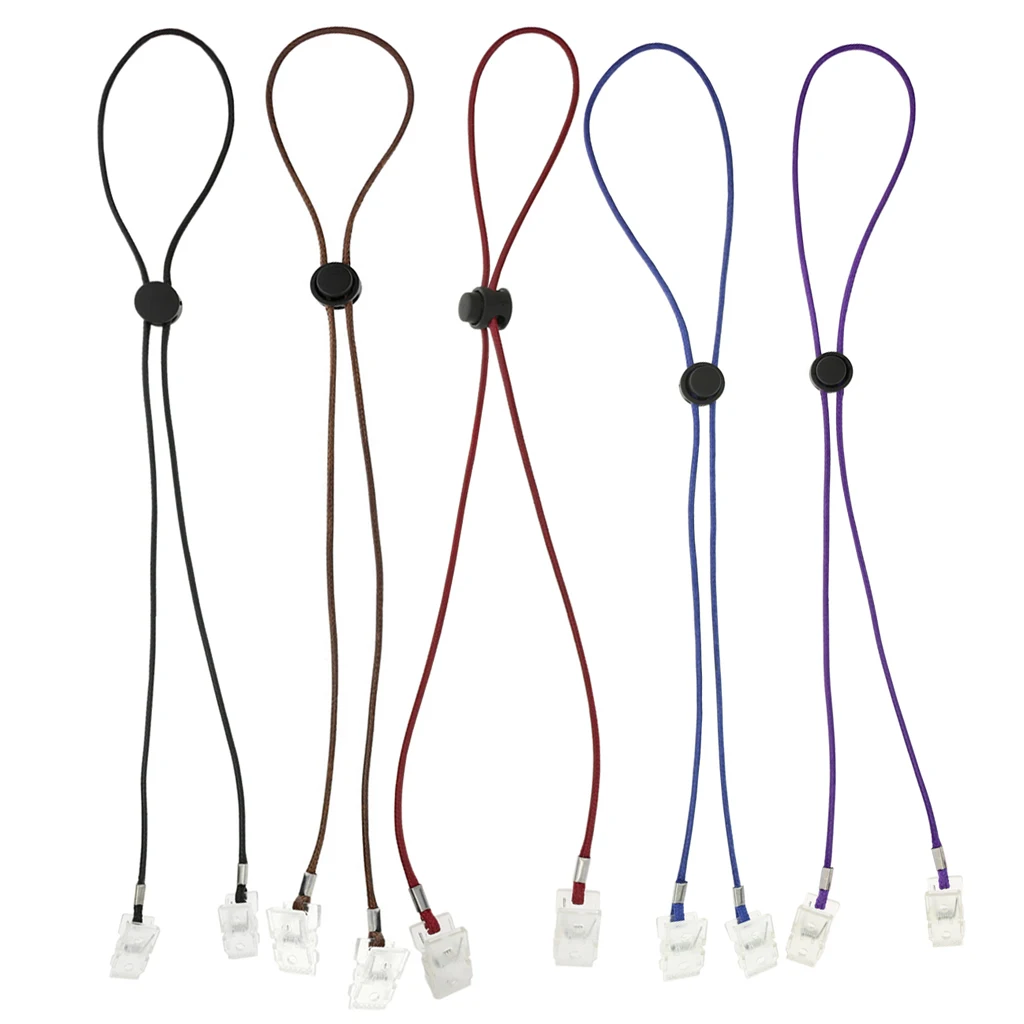 5x Adjustable Mealtime Dinner Napkin Clip Strap Lanyard Bib Holder Neck Chain Elderly Adults Kids Clothing Protector Tools