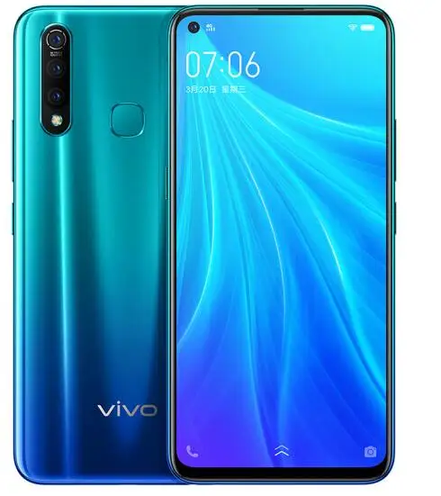 8G 128G blue Мобильный телефон vivo Z5x, 6 ГБ, 64 ГБ, четыре ядра, 6,53 дюймов, Snapdragon 710, 16 МП, двойная камера, 5000 мАч, аккумулятор, сканер отпечатков пальцев, смартфон - Цвет: 8G 128G blue