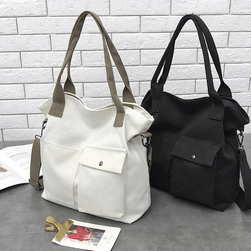 Shopping Bag Female Canvas Cloth Shoulder Environmental Storage Handbag Reusable Foldable Eco Grocery Totes Large Capacity | Багаж и сумки
