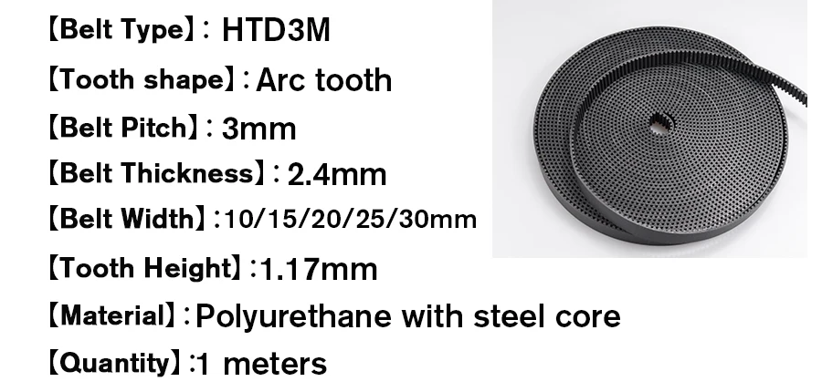 Htd 3m plutônio aberto correia dentada transmissão