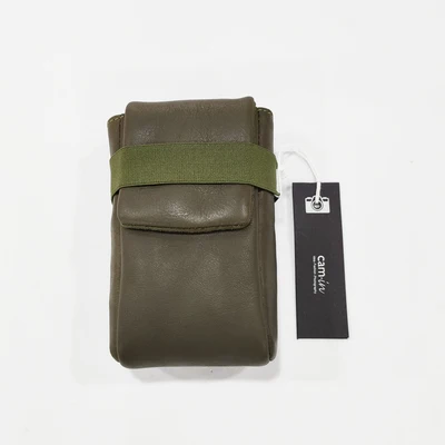 Olive Green Roadfisher из натуральной кожи ручной работы чехол для портативной камеры Карманный защитный чехол может соответствовать sony Black Card CONTAX T2/T3 - Цвет: Olive Green