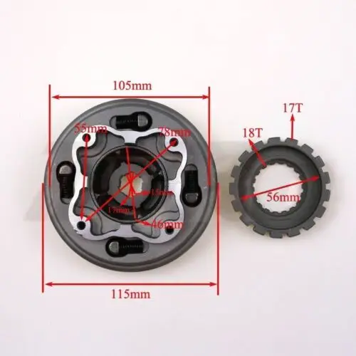 Ручной диск сцепления для мотоцикла запчасти в сборе Honda Yamaha Kawasaki 125cc Pit Dirt Bike Quad ATV