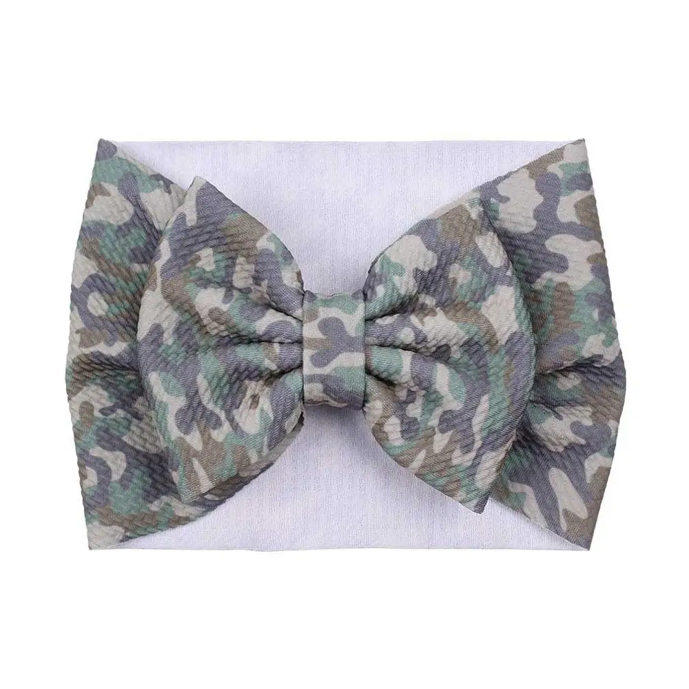 Baby Bows Hair Accessories Christmas Girls Wide Headband Toddler Floral Printing Turban Newborn Photo Prop Children Boy Hairband - Цвет: 23