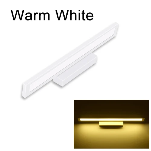 Светодиодное освещение зеркала в ванной настенное для макияжа туалетный светильник s для ванных и туалетных комнат туалетный светильник 220 в шкаф светильник Luz Espejo - Испускаемый цвет: White--Warm White