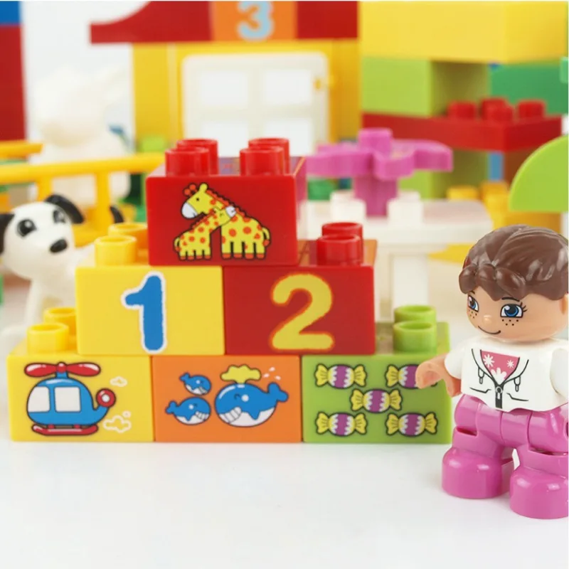 

Hui mei Hm139 Funny Learning Paradise Large Particles Plastic Inserted Building Blocks 3-6-Year-Old Educational Toy