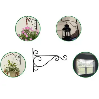 

New Durable Metal Iron Wall Hanging Hook Bracket Vintage Art Plant Holder Hanger Hook Decorative Creatives Home Garden Decor the