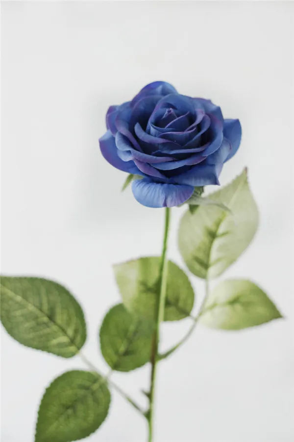 Искусственные розы, искусственные цветы из шелка, розы, искусственные цветы для свадебного украшения, стола, свадьбы, большие розы - Color: Royal-blue