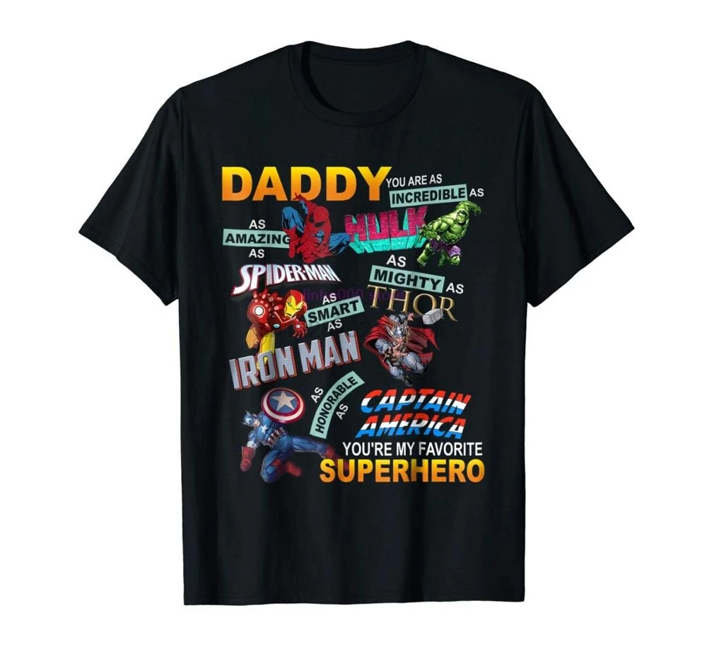 Брендовая мужская рубашка Daddy You Are My Favorite футболка супергероя для Дня Отца |