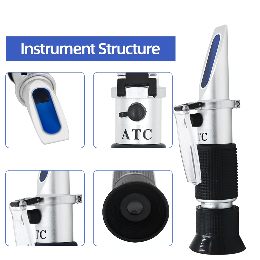 Refraktometer Bier Würze Wein Brix Refraktometer ATC SG 1,000