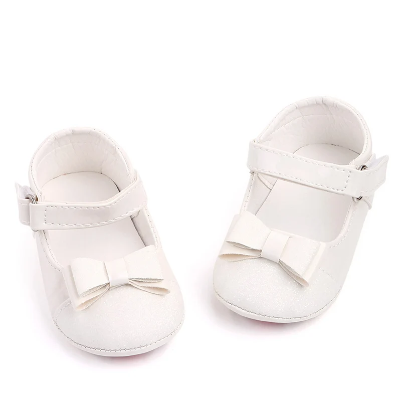 Newborn Baby Shoes Girls Infant Toddler First Walkers sapatos infantil white Red Bowknot Baby Girls Shoes