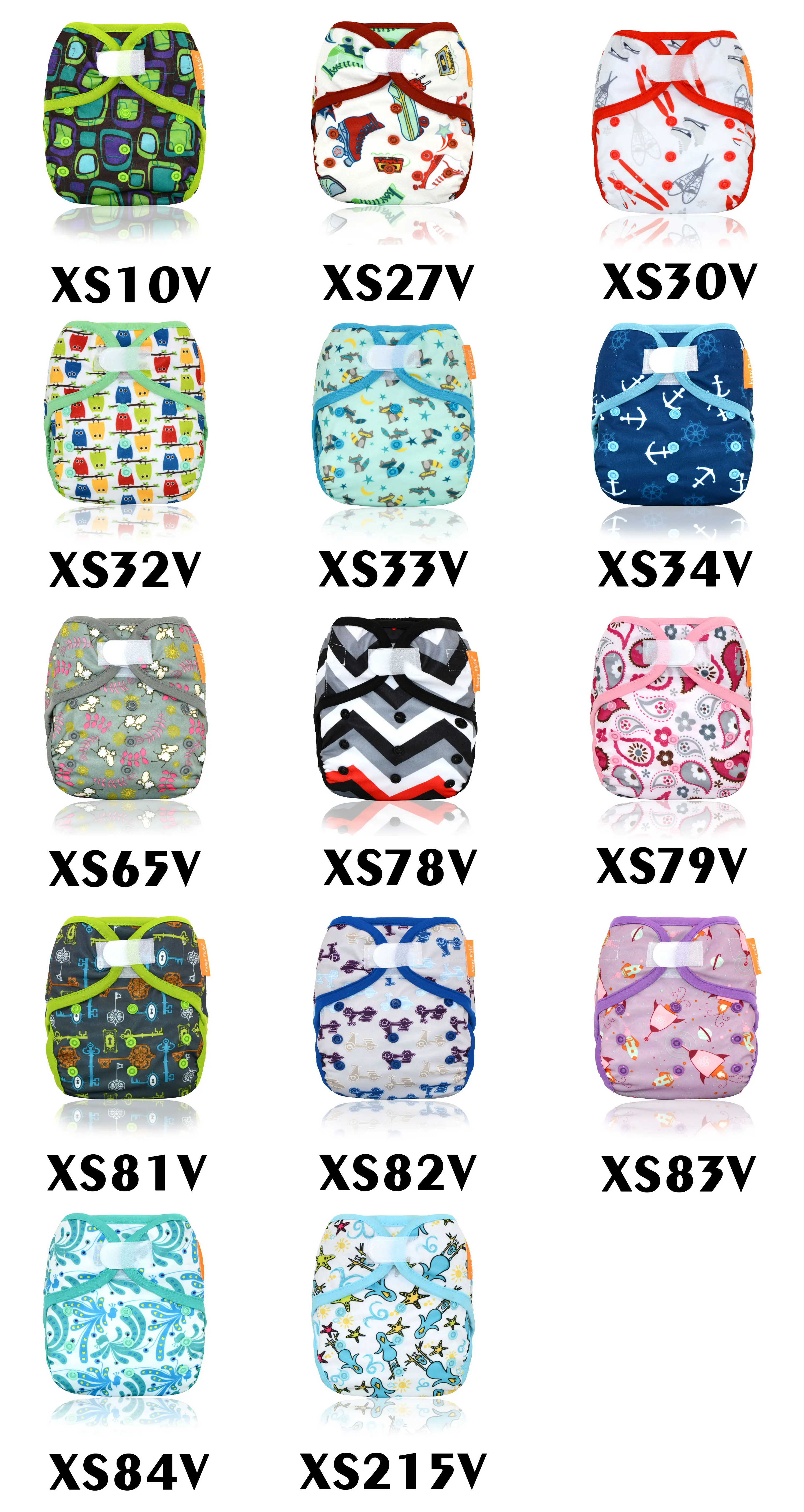 Happy Flute OS baby cloth diaper cover with or without bamboo insert,waterproof breathable S M& L adjustable,fit 5-15kg baby