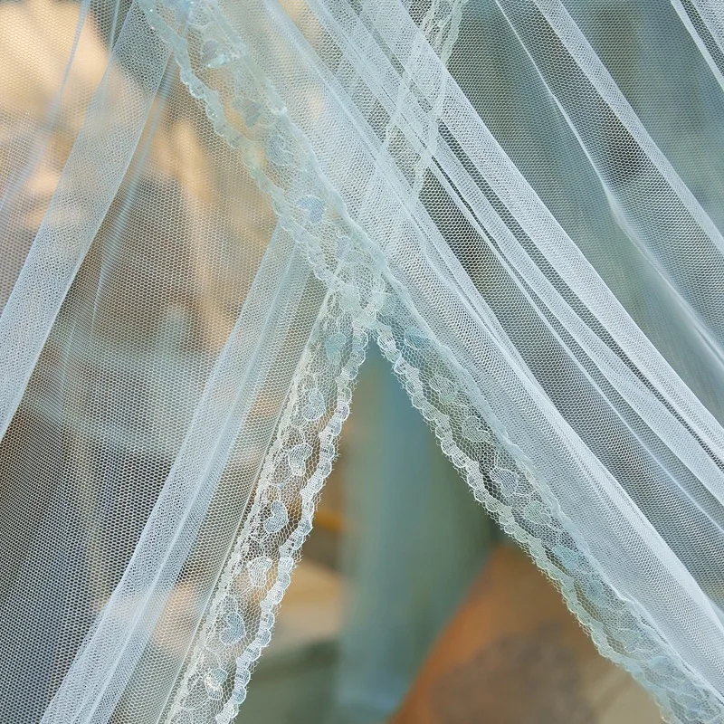 Summer New Three-Doors Quadrate Palace Mosquito Nets Stainless steel landing Bracket Thicken Quality Free shipping