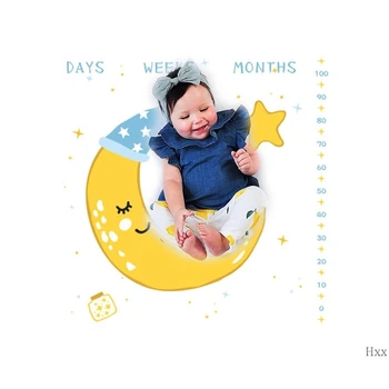 

New Baby Wrap Towel Month Age Card Set Newborn Milestone Blanket Infants Growth Photo Background Props Accessories