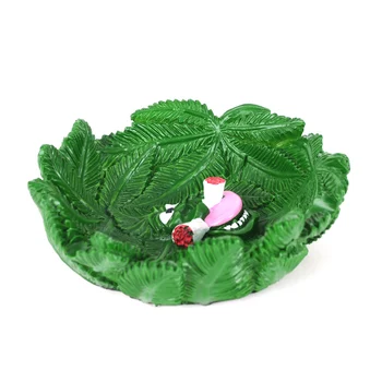 

JIJU Hot Sale Resin Ashtray Leaves Decoration Creative Ashtray Smoking Accessories Men Gift