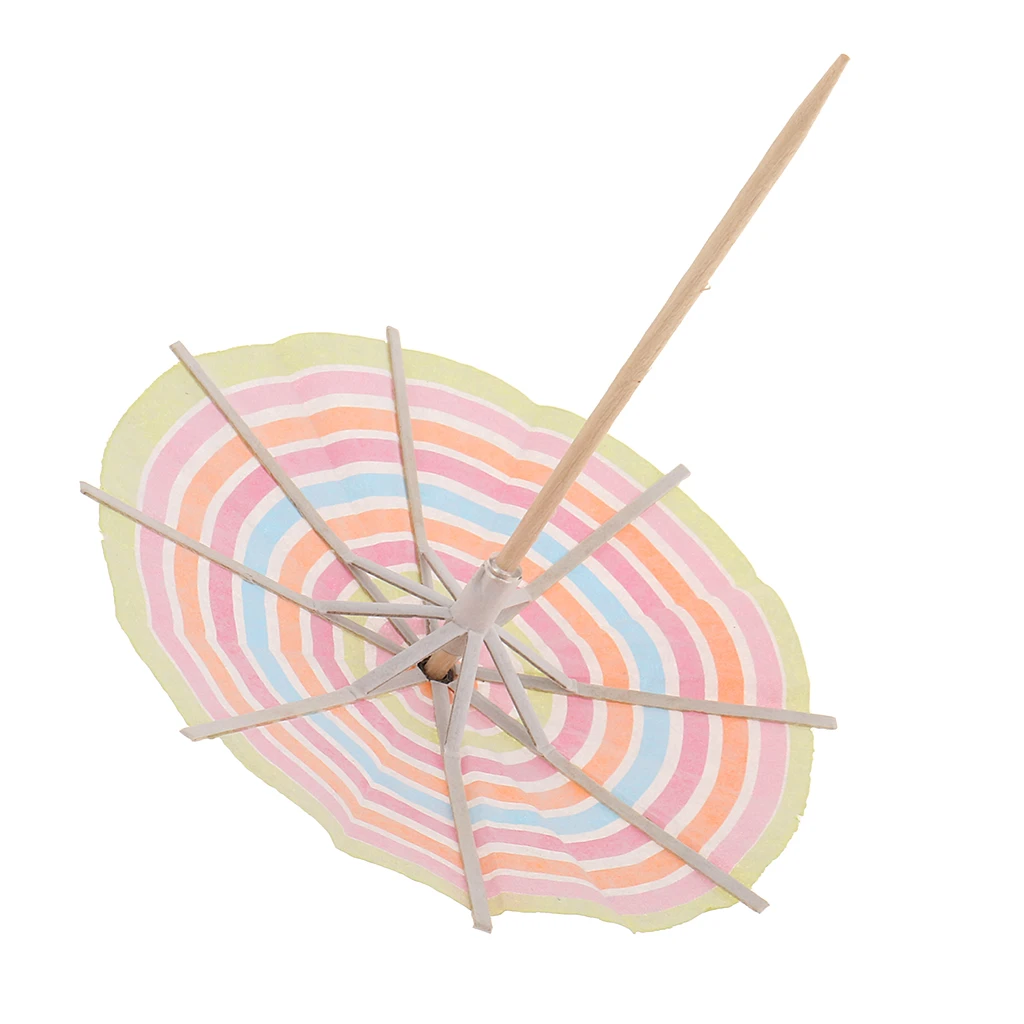 100stk. Cocktail Sticks Cocktail Sticks Toothpick Cake Topper Cupcake Picks With Paper Umbrella Design