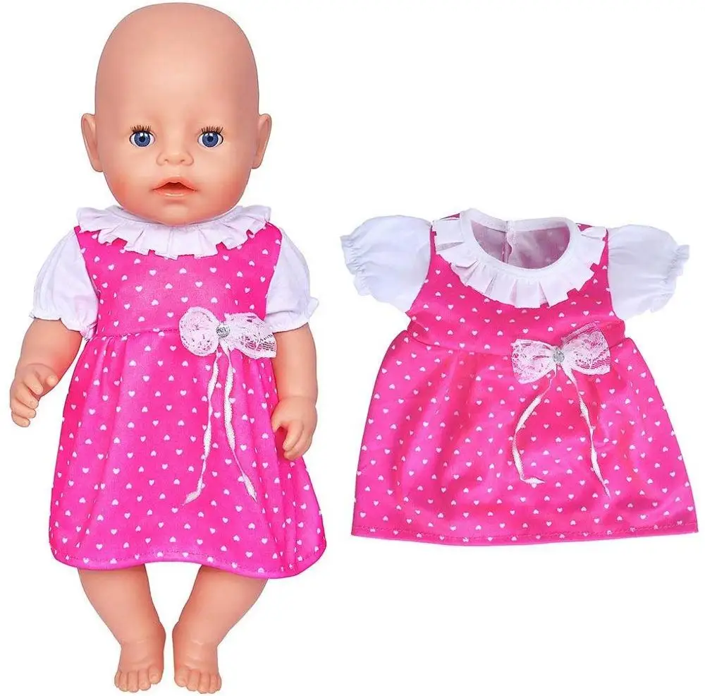 Fashion Clothes Suit Fit For 43cm Baby New Born Doll 17 Inch Dolls Clothes,Children best Birthday Gift - Цвет: Золотой