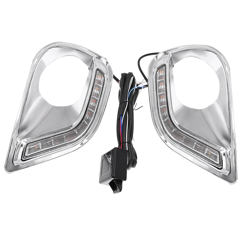 1 Pair Daytime Running Light For Toyota RAV4 2013 Daylight Fog head Lamp Cover LED Light