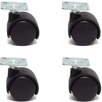

4x Ruedas giratorias rueda loca 2" 50mm muebles plataformas mesas polipropileno