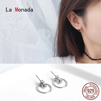 

La Monada Hollow Circle Korean Minimalist Women Earrings Stud Silver 925 Fine Jewelry Silver 925 Stud Earrings For Women
