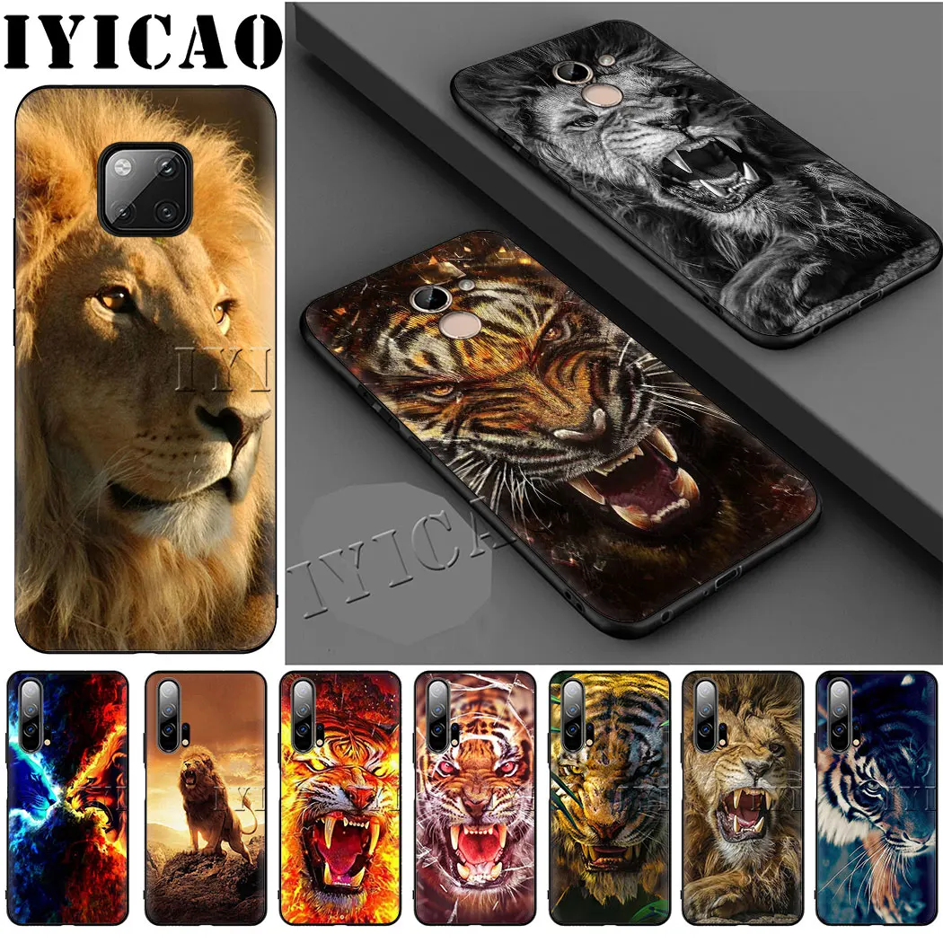 IYICAO Тигр Лев Мягкий чехол для Huawei Honor 8 9 10 Lite 6A 7A 9X20 Pro 7C 7X 8X 8C Примечание вид 20 крышка