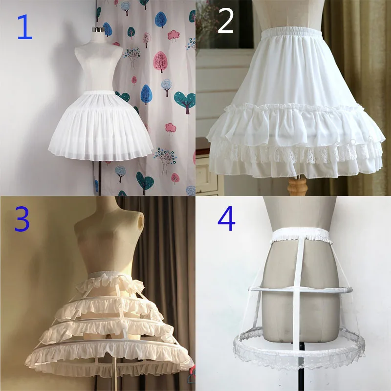 E JUE SHUNG Lolita Cosplay Petticoat Ball Gown Underskirt Short Dress Bones Ballet Rockabilly Crinoline | Свадьбы и торжества