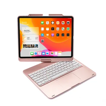 

Wireless Bluetooth Keyboard Cover for ipad2020pro12.9‘’ Ultra thin light-emitting 360rotate Ultra thin keyboard with touch mouse