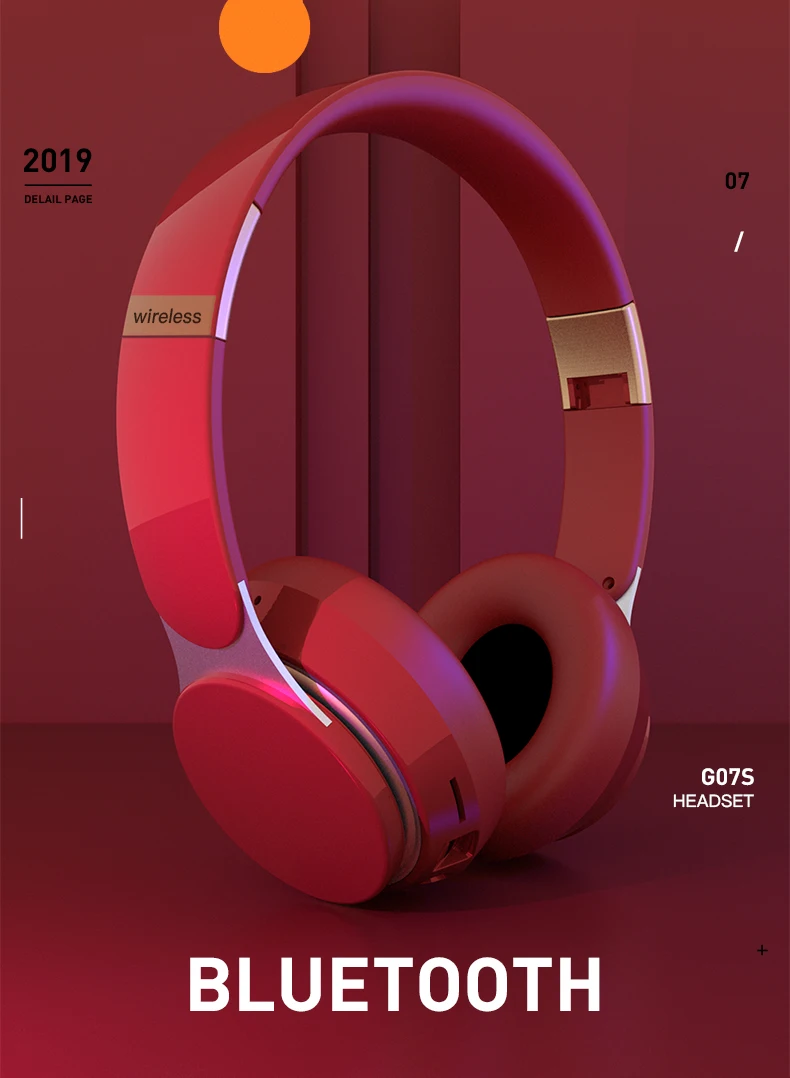 Матовые складные наушники Bluetooth беспроводная гарнитура Поддержка FM TF карты с микрофоном спортивные наушники музыкальный плеер