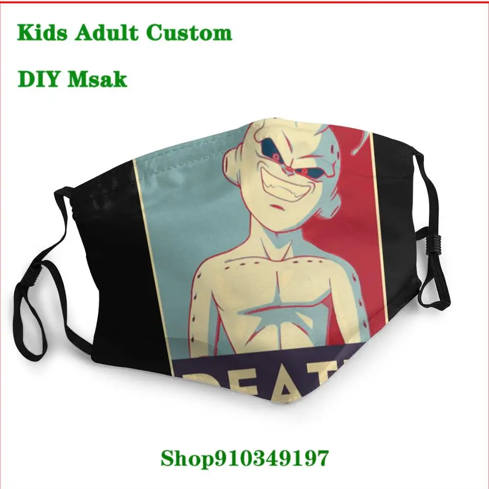 Маска для рта в стиле панк моющаяся хлопок Death Majin Boo Kid Buu DIY masque de protection lavable en tissu