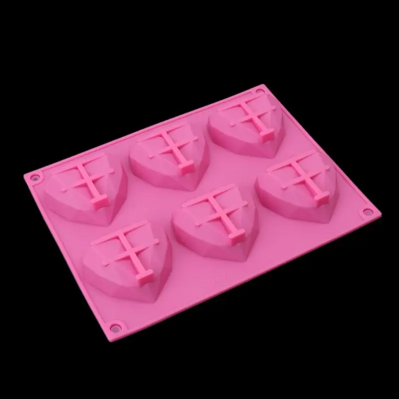 3D Алмазная любовь сердце силиконовая форма формы для выпечки губка торты шифон мусс DIY кулон аксессуары инструмент для изготовления ювелирных изделий