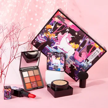 

Bin Beauty Makeup Four-piece Set Multi-color Eyeshadow Compact Douyin Celebrity Style Lipstick Cushion BB Cream Liquid Foundatio