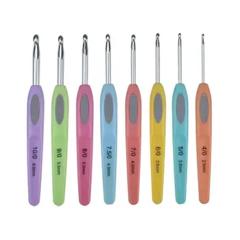 

8 pcs aluminum crochet needle kit weave tools Hooks and knitting accessories Crochet hooks so weave Set of knitting needles