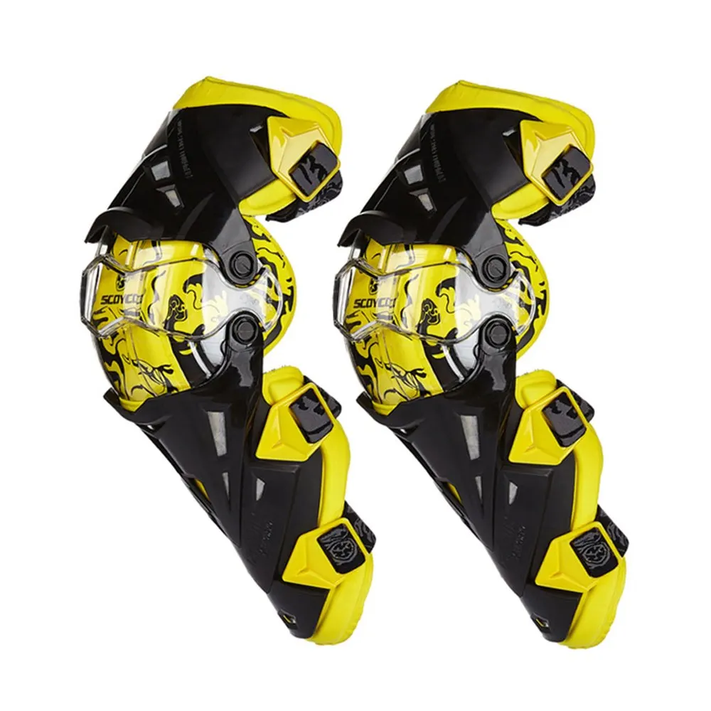 K12-Yellow SCOYCO мотоциклетные наколенники для мотокросса защита для мотокросса Экипировка для мотокросса защита для гоночной езды - Цвет: K12-Yellow