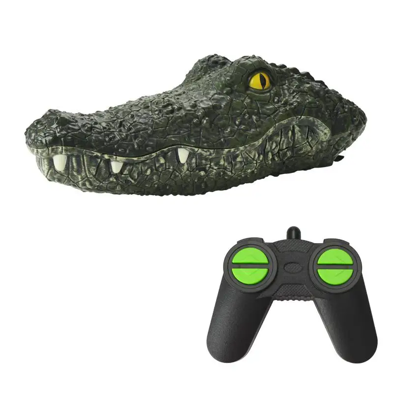 Kalione Rc Boat Simulation Crocodile Head 2.4g Remote Control Joke