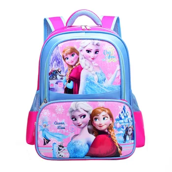 

Grade 3-6 Children's Backpack Disney Frozen Sophia Spiderman Captain America Elementary School Bag Girl Boy Large Capacity Bag