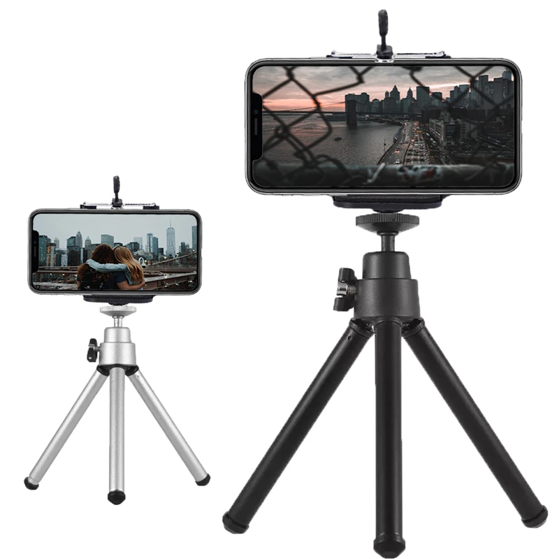 Mini Tripod Portable Lightweight Tripod Stand Mount For Phone With Phone Clip Tripod