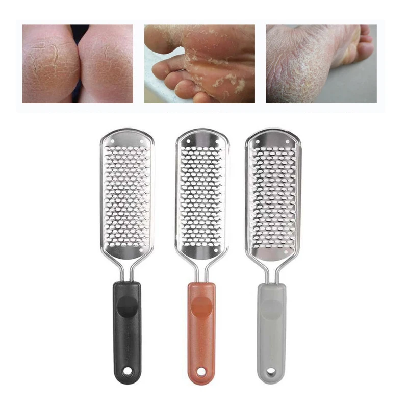 

1 Pcs Stainless Steel Pedicure Rasp Foot File Scraper Dead Cracked Skin Cells Corns Callus Remover Multifunction Foot Care Tools