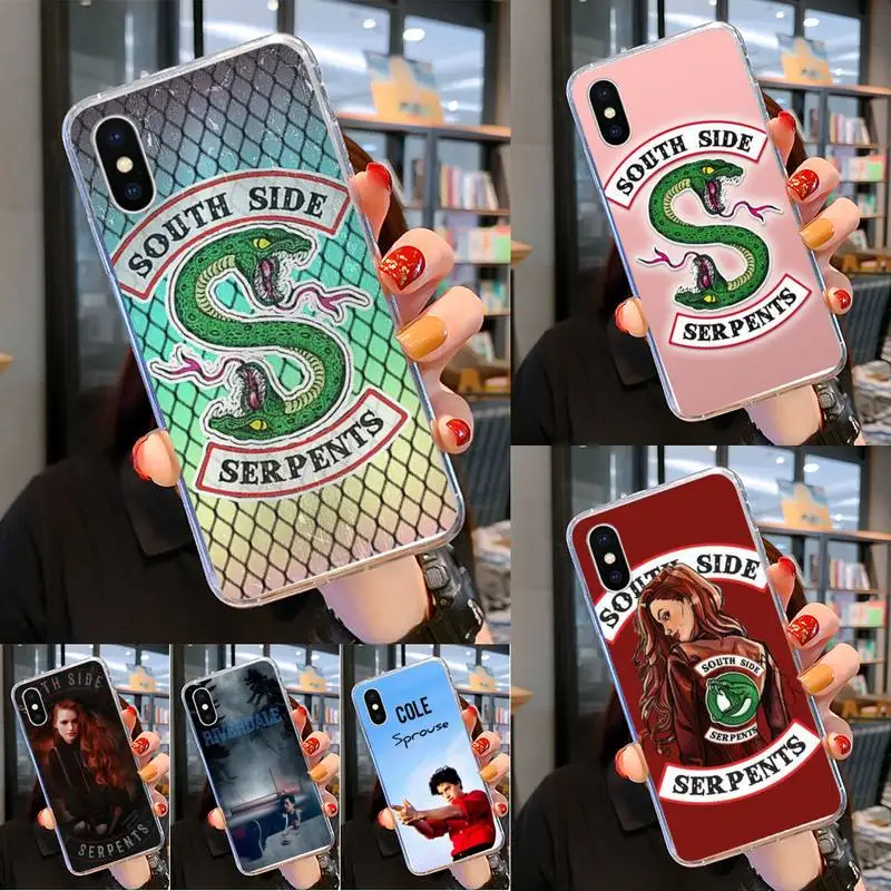 Мягкий черный чехол для телефона 0 Riverdale South Side Serpents iPhone 11 pro XS MAX 8 7 6 6S Plus X 5 5S SE XR coverse