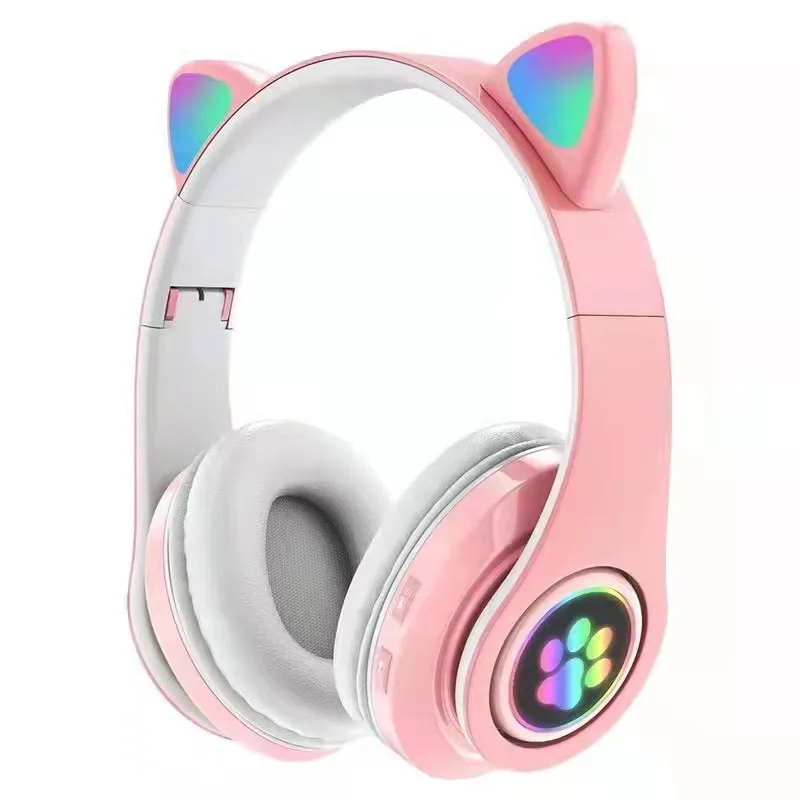 Cute Cat Ears Bluetooth LED Wireless Headphones 1