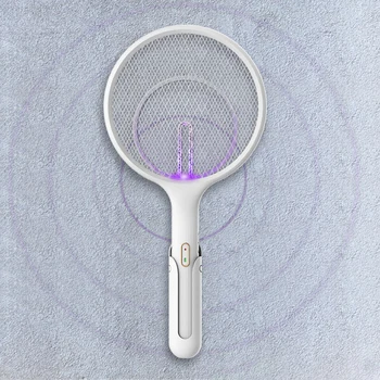 

Electric Mosquito Swatter USB Rechargeable Bug Zapper Racket Insects Killer